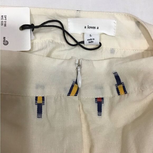 A Loves A Cream Tiered Maxi Skirt Boho Style New Size Large - Picture 6 of 11